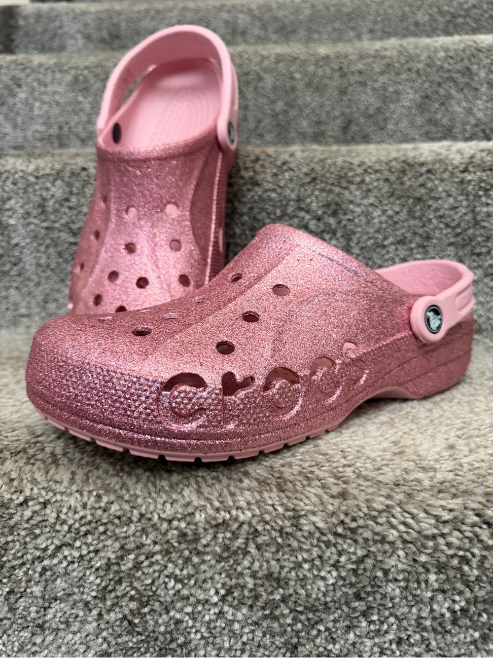 CROCS Women’s Sparkle Pink Clog Sandals